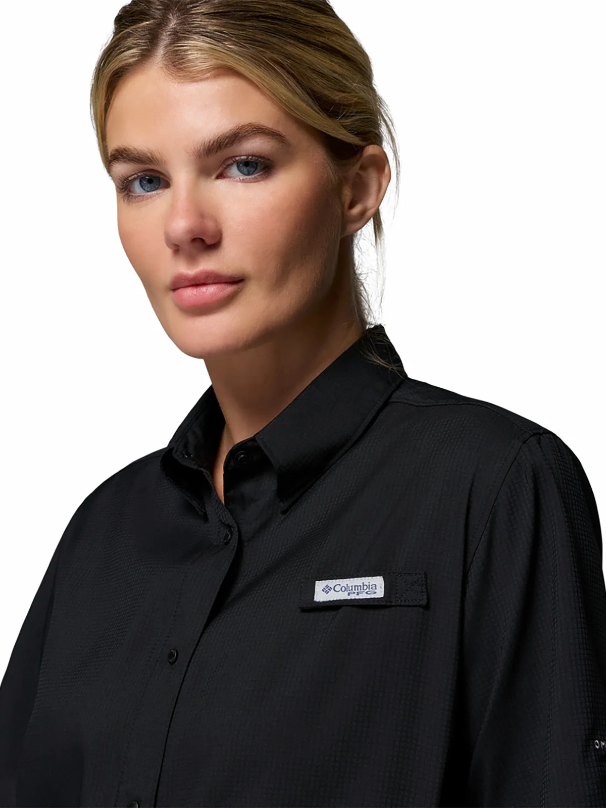Blusa Para Mujer Manga Corta PFG Tamiami™ II Negra Vestuario - Image 4
