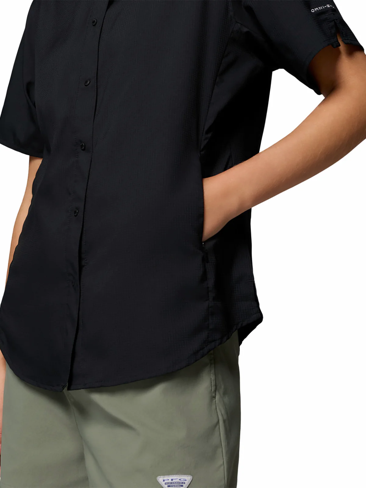 Blusa Para Mujer Manga Corta PFG Tamiami™ II Negra Vestuario - Image 7